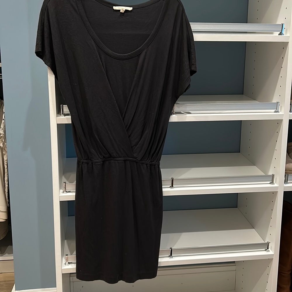Super soft dress from Joie. Blouse up top to give it structure.